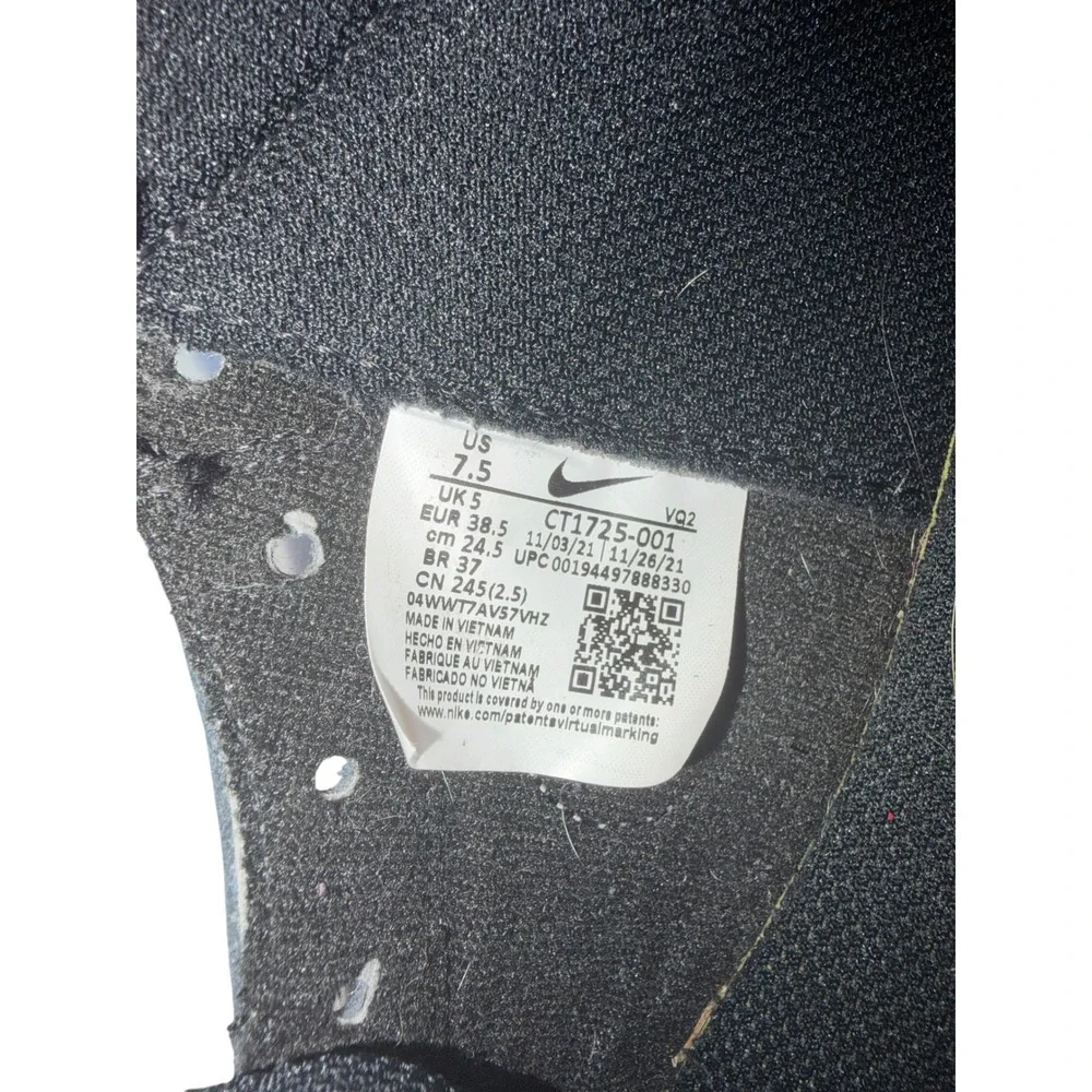 Nike Court Royale 2 Mid Womens 7.5 Black White‎ High Top Sneakers CT1725-001